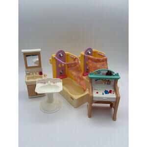 Vintage Fischer Price Mattel Dollhouse Pieces